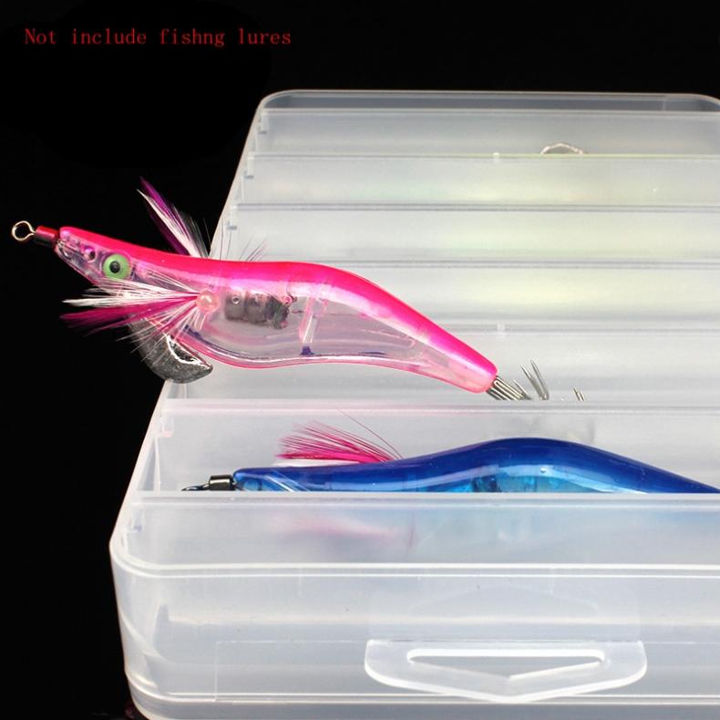 Double Side 14 Compartments Fishing Lure Box for Minnow Shrimp Bait Metal Spoon Lures Storage Multi-function FishingTackle Box