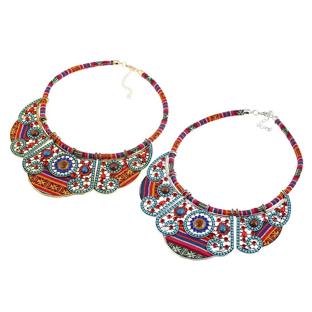 Collier et pendentifs bohème, bleu Marine, collier ras du cou, grand nom, Hippie moderne, ethnique, Boho Mujer