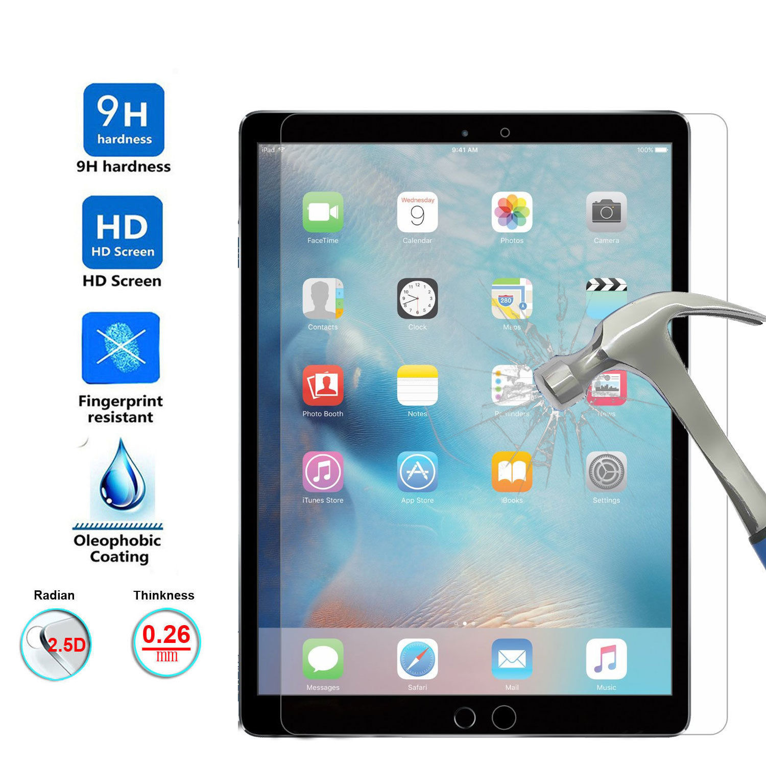 Gehard Glas voor iPad 9.7 A1822 A1893 A1954 Screen Protector voor iPad 10.2 Gehard glas voor iPad pro 10.5