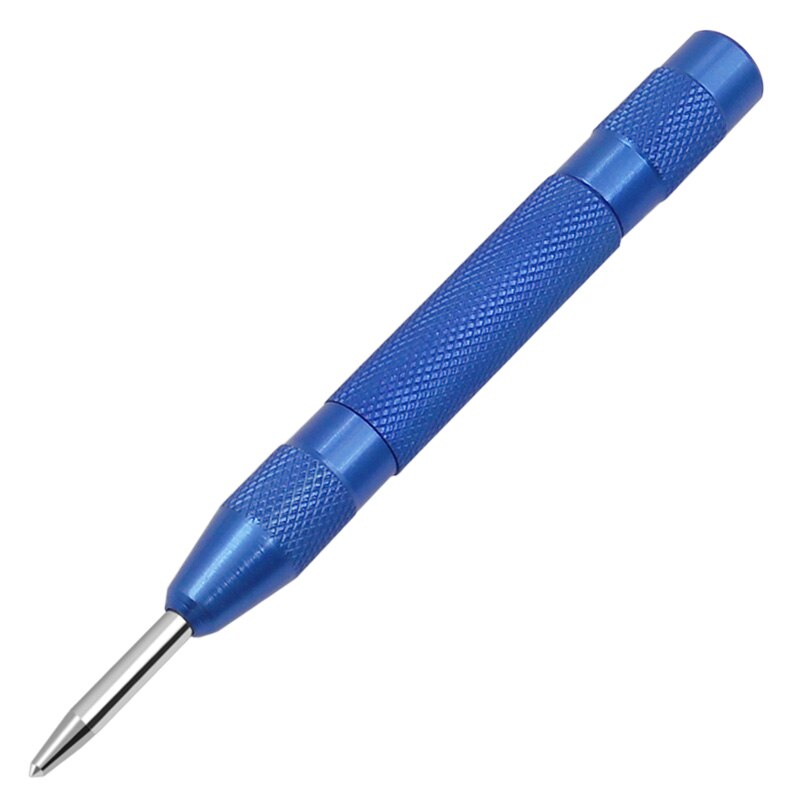 5 Inch Automatic Center Pin Punch Spring Loaded Marking Starting Holes Tool: blue