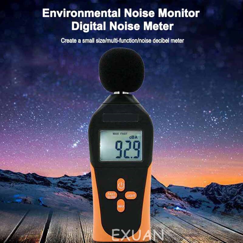 Medidor de ruído digital/mini medidor de nível sonoro/medidor de decibel db/verificador de volume de ruído/detector de ruído ambiental