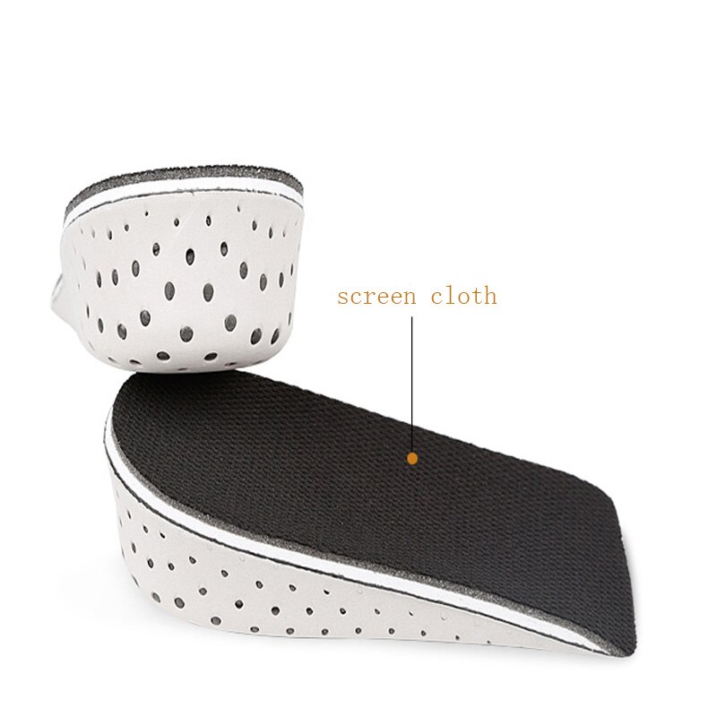 Semelle intérieure respirante rehaussant les chaussures de sport à insertion de talon coussin unisexe 2-4 cm de hauteur augmentant les semelles intérieures