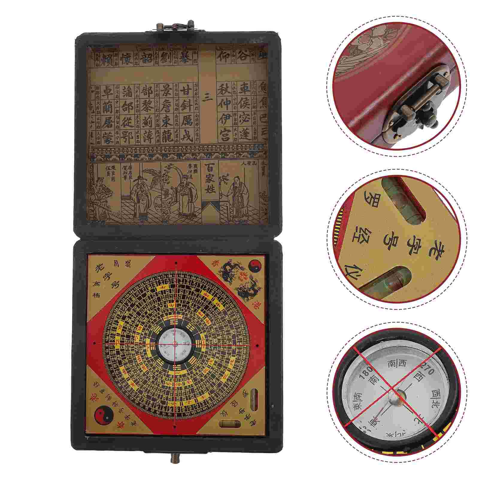 Compass Wood Geomantic Compass Luo Pan Chinese Wood Compass for Home