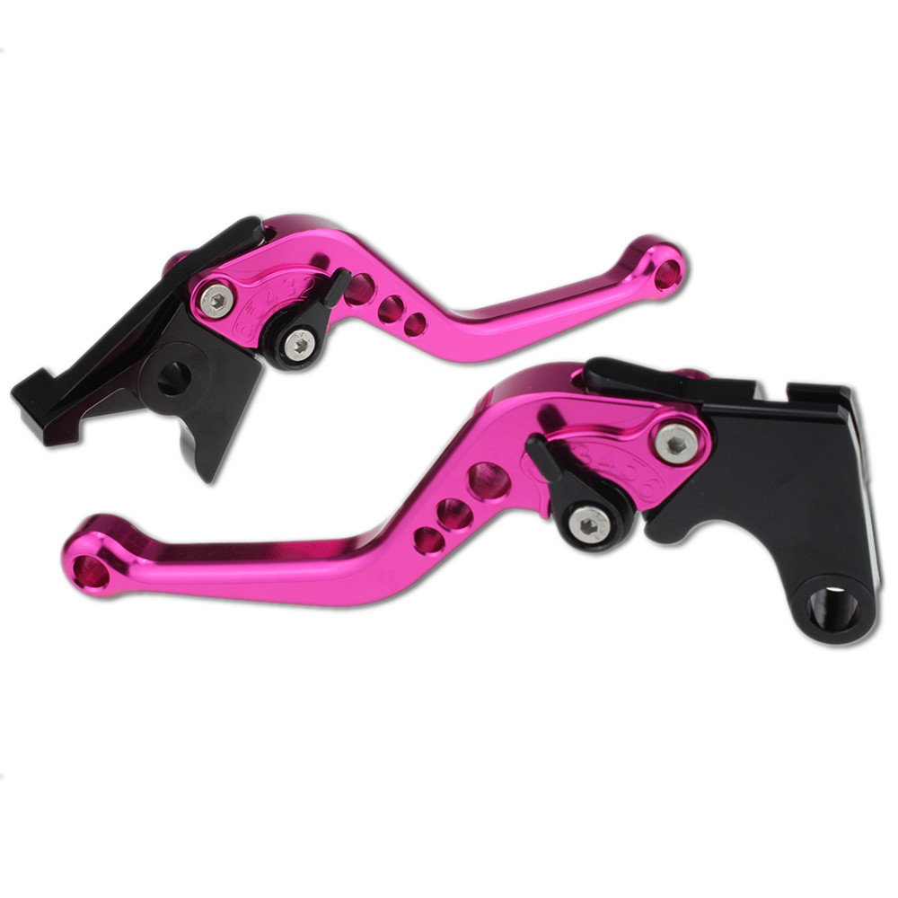 För zongshen cyclone  rx3s rx4 cnc motorcykel broms kopplingsspak aluminium justerbar broms spak kopplingshandtag: Kort rosa