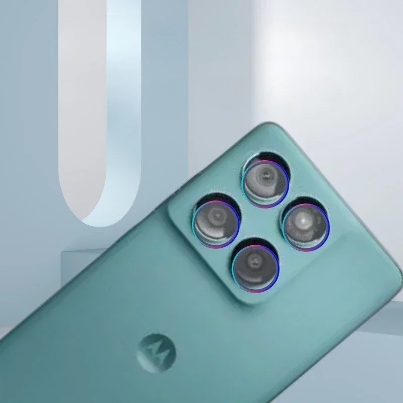 9HD Metal Ring Lens Tempered Glass Protect Cover for Motorola Moto Edge 60 50 40 Pro Neo Fusion Anti-scratch Protect Camera Cap