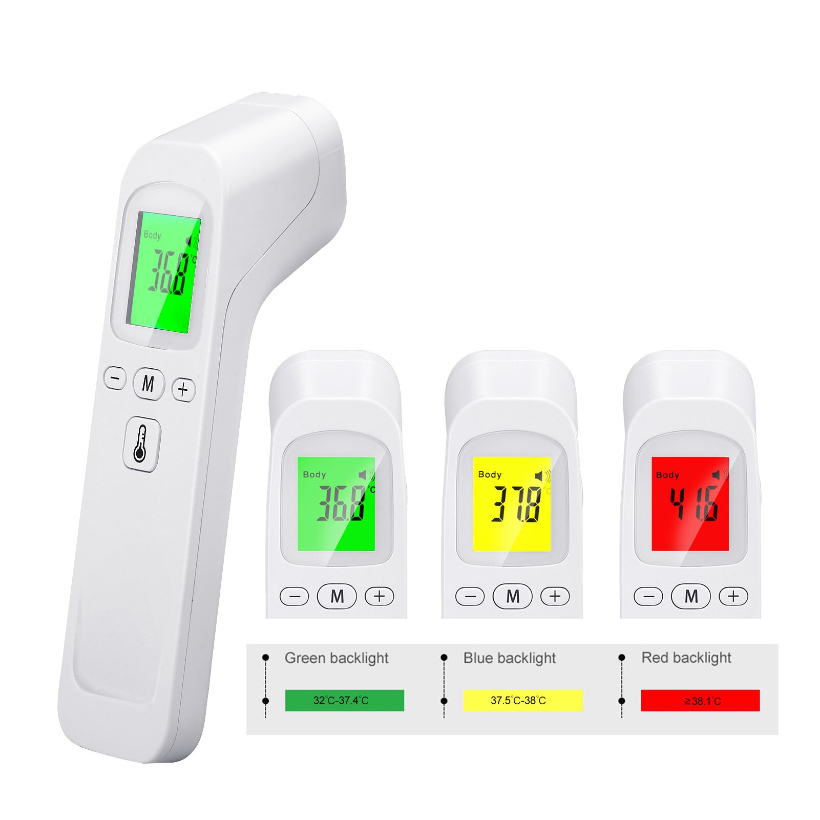 Pulse Oximeter Finger Clip Heart Rate Monitor And Digital thermometer Non-contact Infrared Thermometer For Body