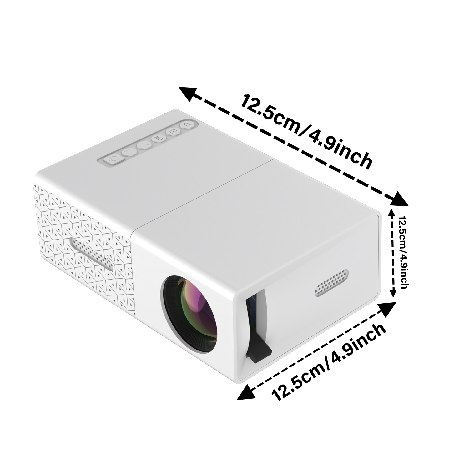 Kleiner tragbarer Projektor USB HDMI unterstützt, Taschen-Mini-Filmprojektor für Zuhause, Outdoor, Camping