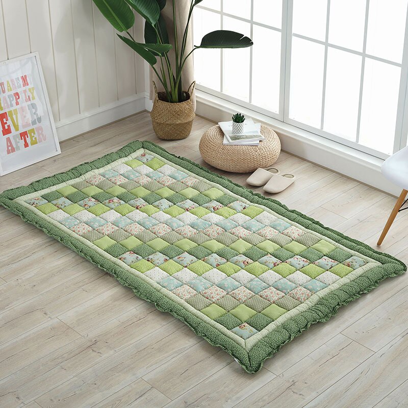Household Living Room Carpet Thick Soft Functional Tatami Non-slip Kid Crwel Mat Simple Modern Cotton Water-absorption Rugs: 70x150cm / 4