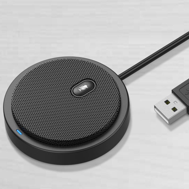 Micrófono USB para ordenador, condensador omnidireccional de 360 grados, captación directa de voz para portátil, reunión de negocios