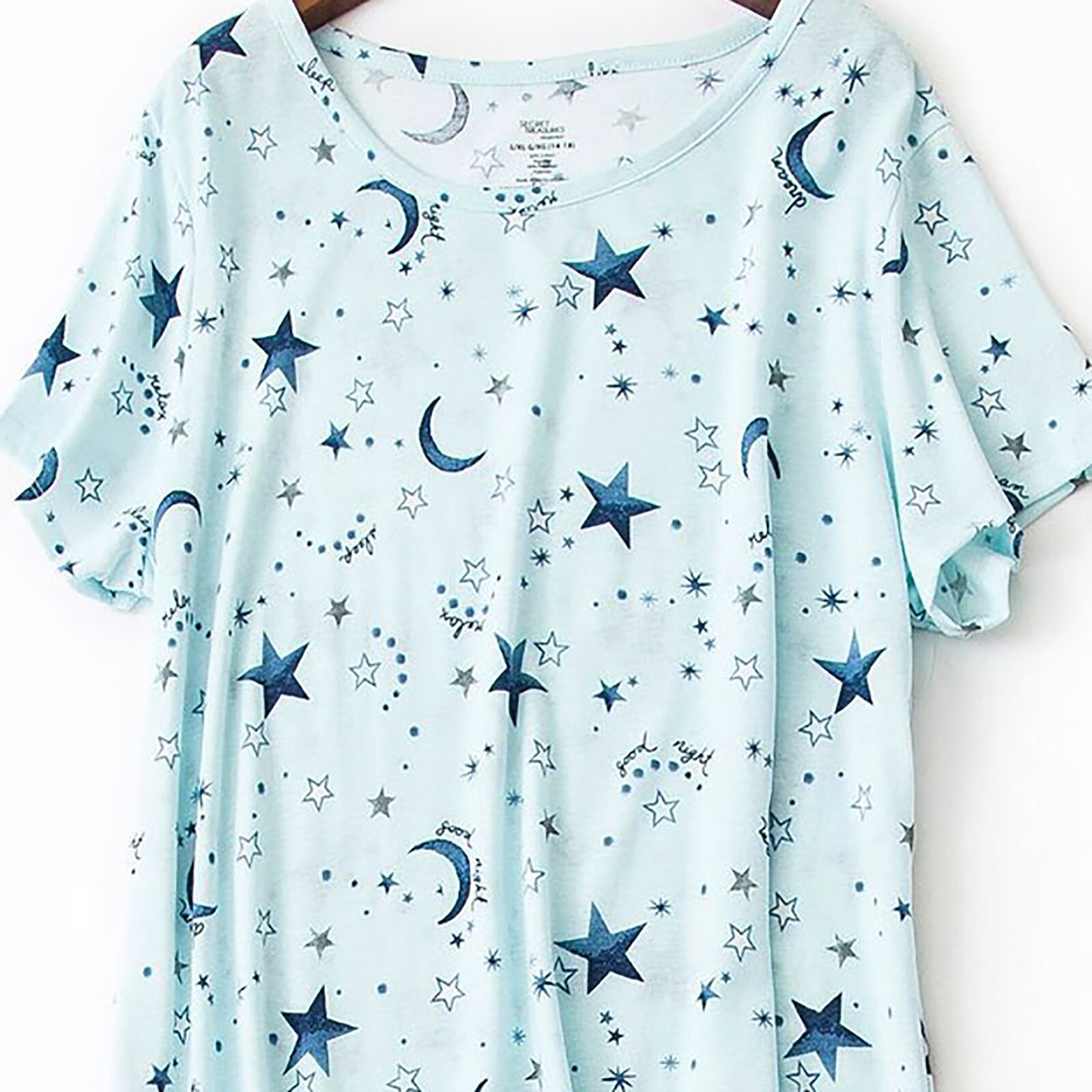 Robes de nuit en coton à manches courtes pour femmes, vêtements de nuit, dessin animé, tenue de maison, salon, # T1Q