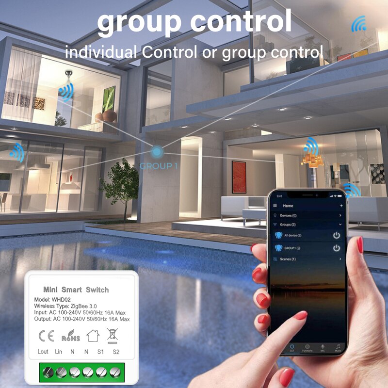 Aubess Tuya Zigbee Smart Switch Hub Gateway Support Two Way Control Remote Control App Work With Smart Life Alexa Google Home