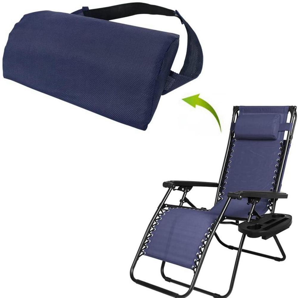 2- stykke hovedpude nakkestøtte til udendørs foldbar hvilestol fritidsstol