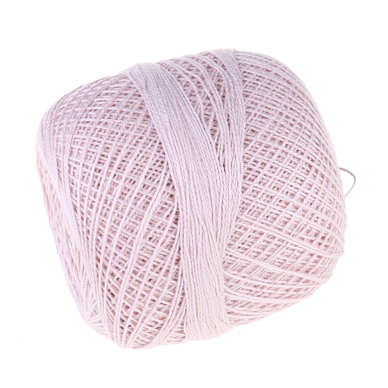 50g Thin DIY Cotton Lace Yarn Candy Color Crochet Hand-Woven Silk Light Thread F3MF
