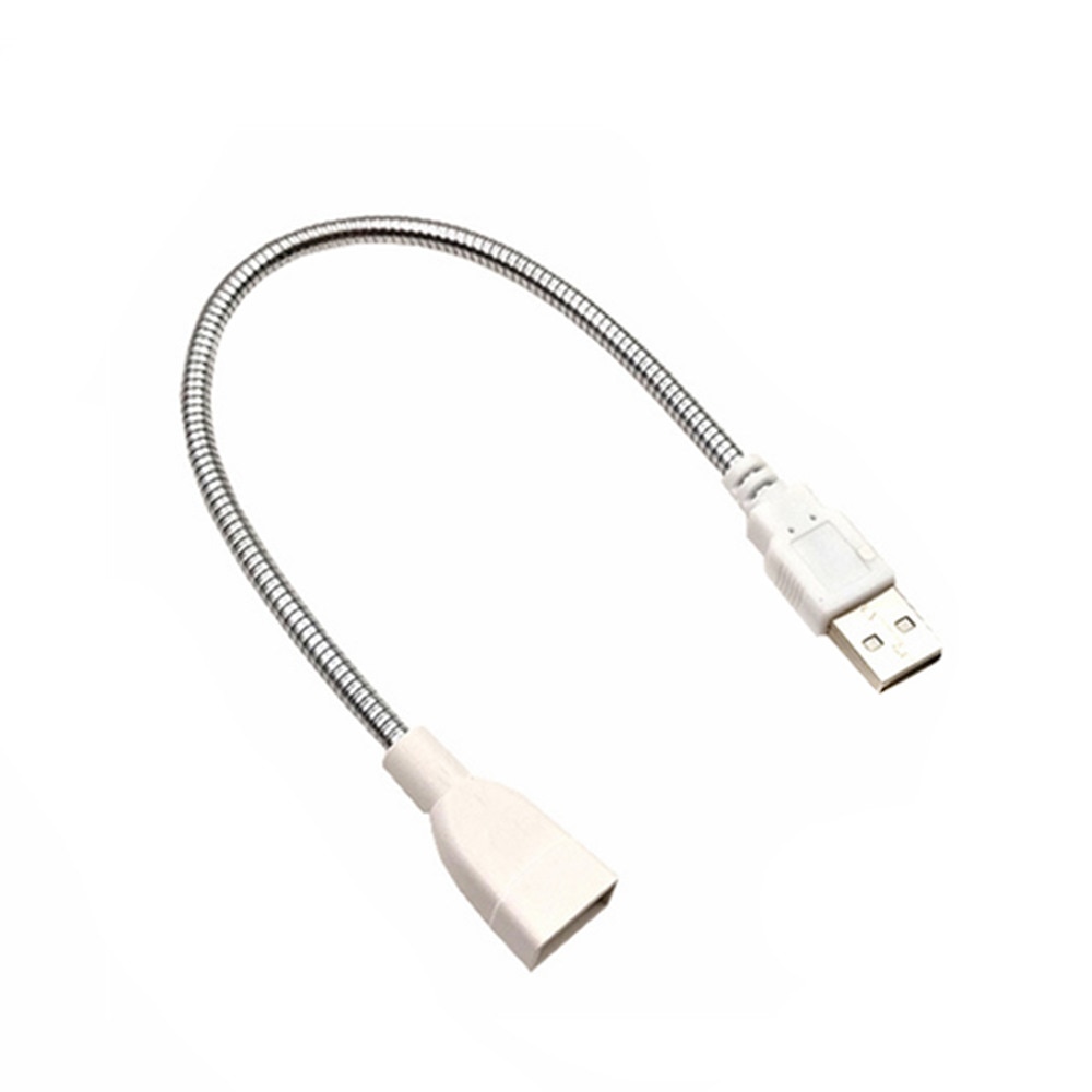 Flexibele Metalen Usb Verlengkabel Man-vrouw Extension Netsnoer Metalen Slang Buis Draad Voor Usb Licht Lamp lamp