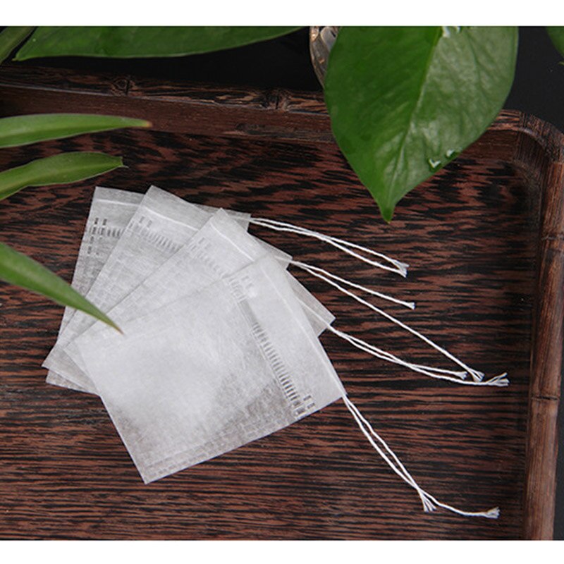 100pcs tea bags empty fragrant tea bags sealed filter paper bulk tea drawstring fiber bag filter, boiled herb spice coffee bag: B 8 X 10cm