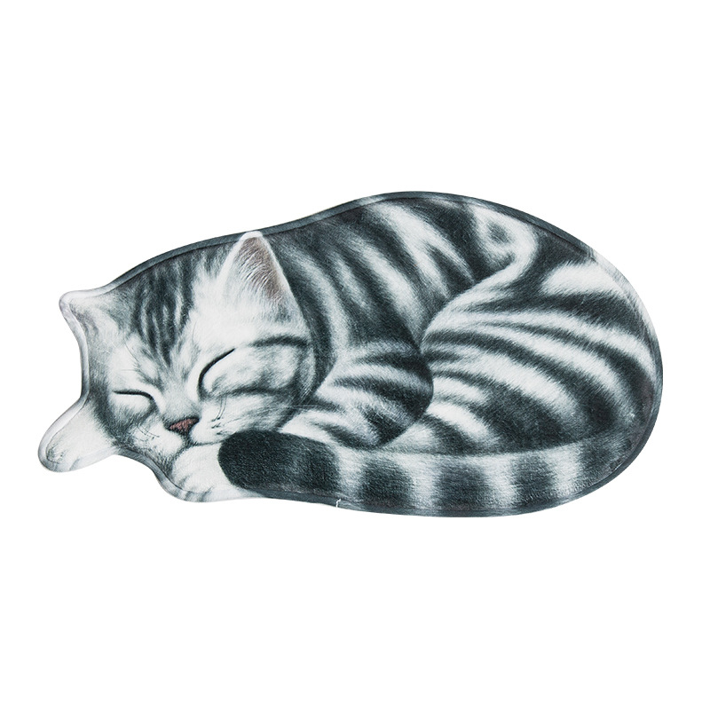 LYN & GY Japon Style Chat Forme Tapis de Sol Anti-dérapant Cuisine Tapis Toilettes Tapete D'absorption D'eau antidérapant Tapis Porche Paillasson: 4 / 63x117cm