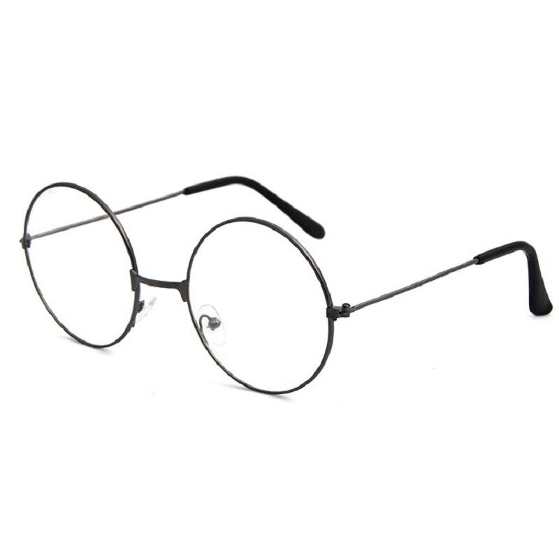 Round Plain Clear Glasses Ultra Light Metal Decoration Transparent Women Eyewear Frames Prescription Optical Spectacle Frames: 4