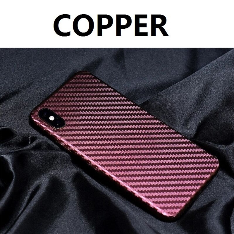 2PCS Mobile Phone Sticker For iPhone XS Max XR X Gradient Carbon Fiber Soft Protective Film For iPhone X XR Sticker Accessories