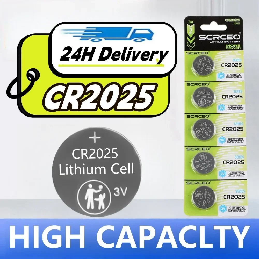 2-50PCS 3V CR2025 CR Lithium Button Battery DL2025 BR2025 5003LC LM2025 Coin Cell Watch Batteries For Toys Clock Computer