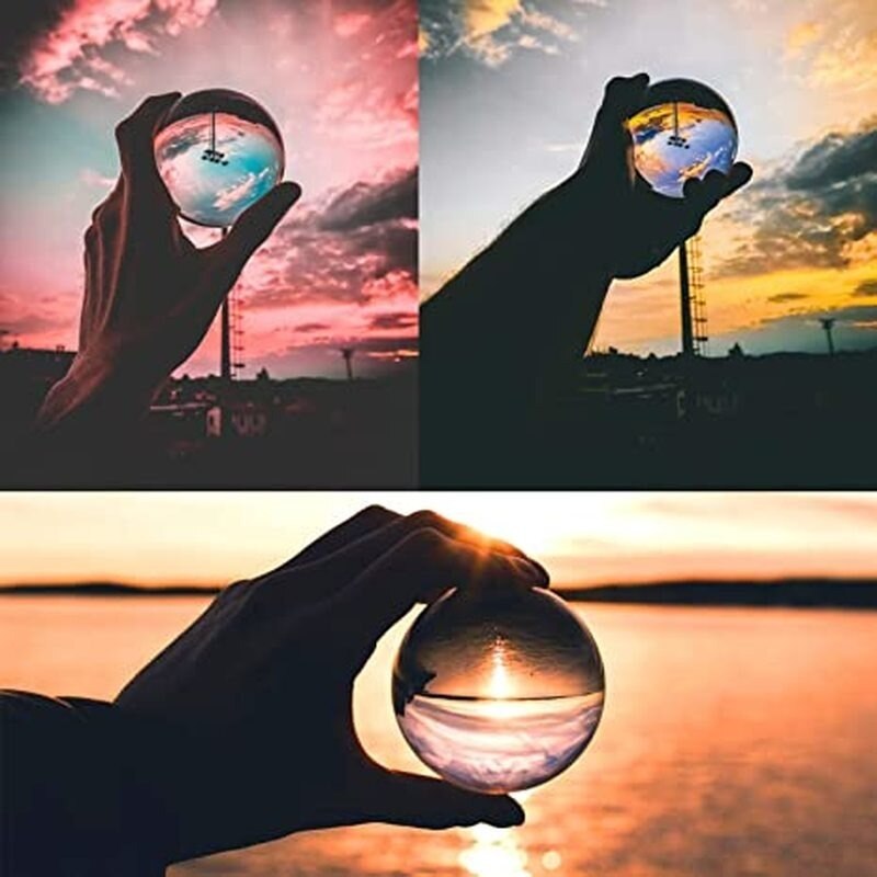 Crystal Ball Large Transparent Photography Glass Sphere Photo Shooting Props Lens Transparent Round Artificial Ball Decor
