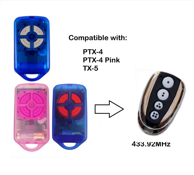 for PTX4 Garage Gate Door Remote GDO 2v5/2v6/2v7/4v3/4v4/4v5/4v6/6v1garage door opener: purple