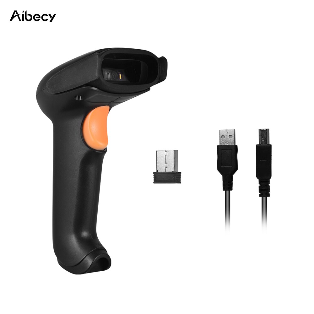 Aibplush USB 2.4G Scanner di codici a barre Scanner di codici a barre portatile Wireless 1D 2D QR Code Scanner lettore di codici a barre scansione di immagini CMOS