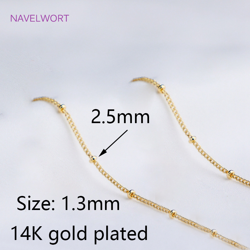 bulkkettingen voor het maken van sieraden, 14K verguld messing metalen losse kettingen DIY handgemaakte sieraden maken van benodigdheden: YELLOW