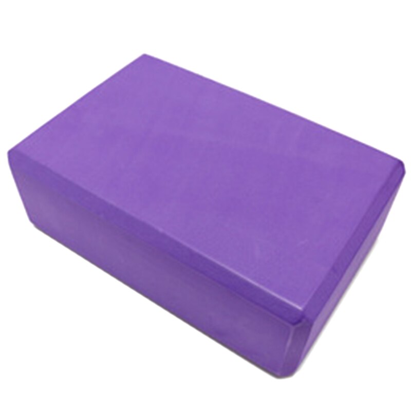 2 stk gym blokker skum murstein trening trening fitness sett verktøy yoga bolster pute pute stretching: Fiolett