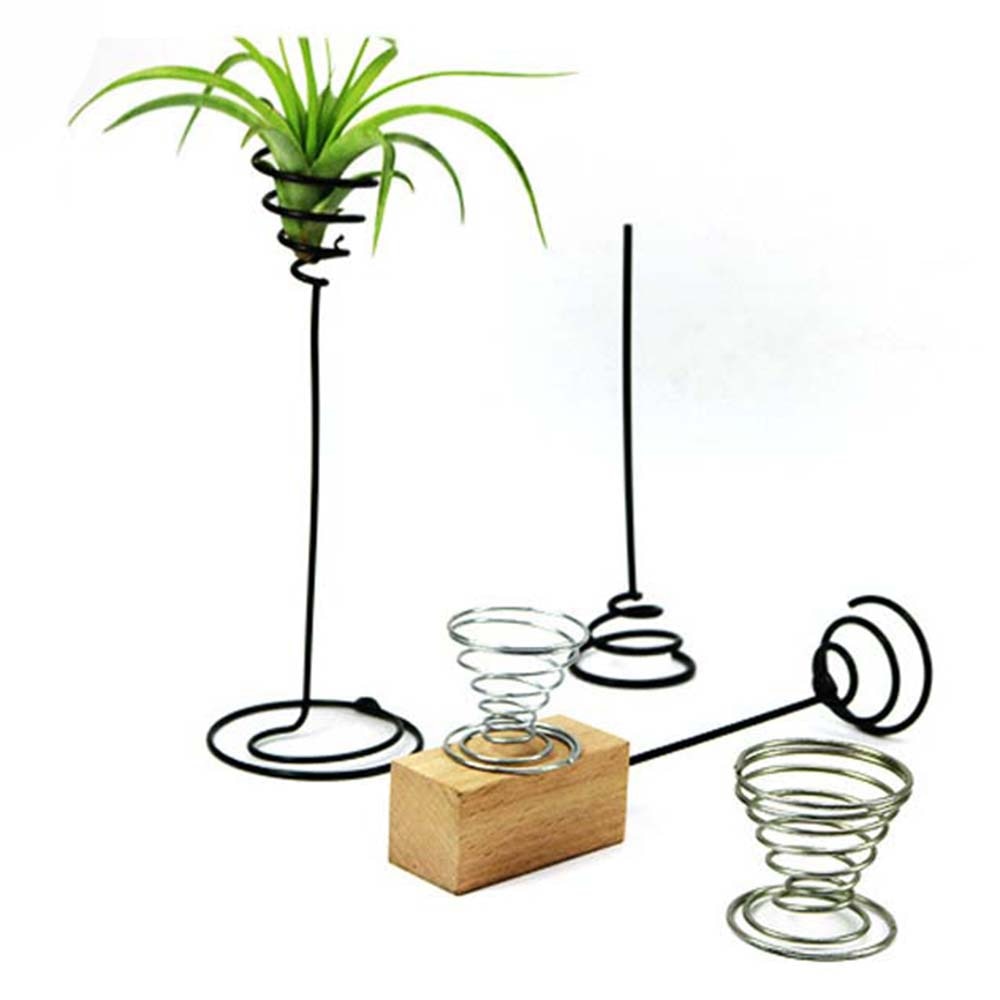 Mini Decorative Metal Air Plant Pot Stand Container Holder Balcony Decor For Airplants Tillandsia Garden Supplies