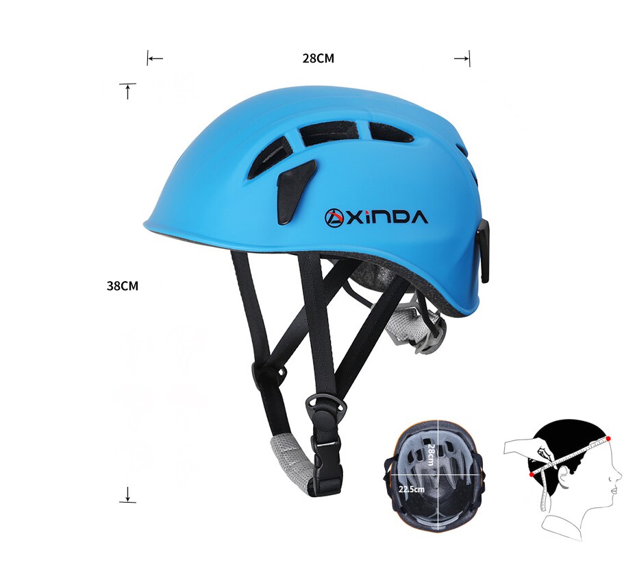 Xinda-casco de escalada en roca, equipo de rescate de montaña, espeleología al aire libre, para ampliar la seguridad, trabajo de espeleología