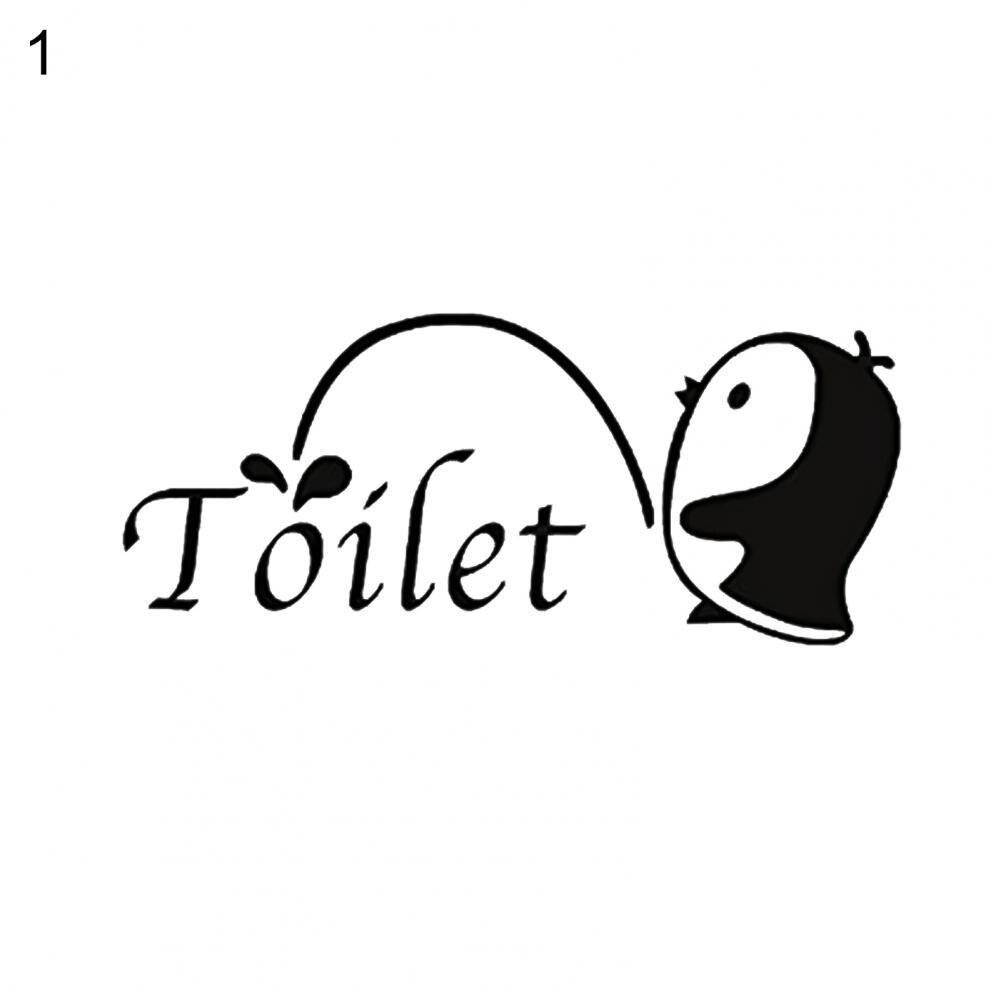 Sticker Decal Self-adhesive Toilet Decal Vibrant Color Toilet Mural: 1