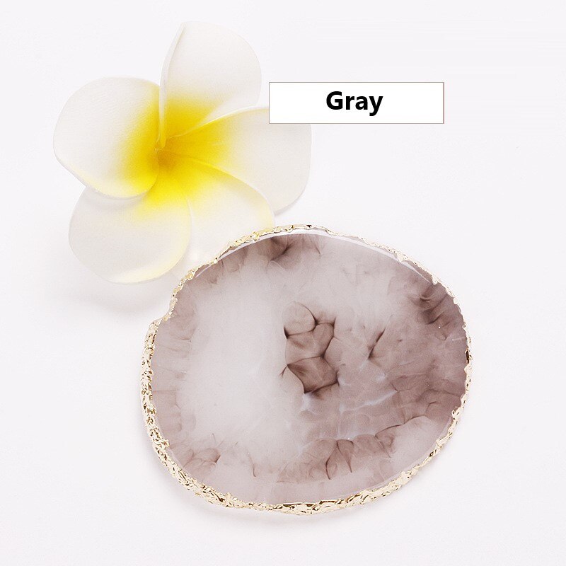Hars Opslag Geschilderd Palet Lade Sieraden Display Board Ketting Ring Oorbellen Display Tray Creatieve Decoratie Opbergdoos: Gary