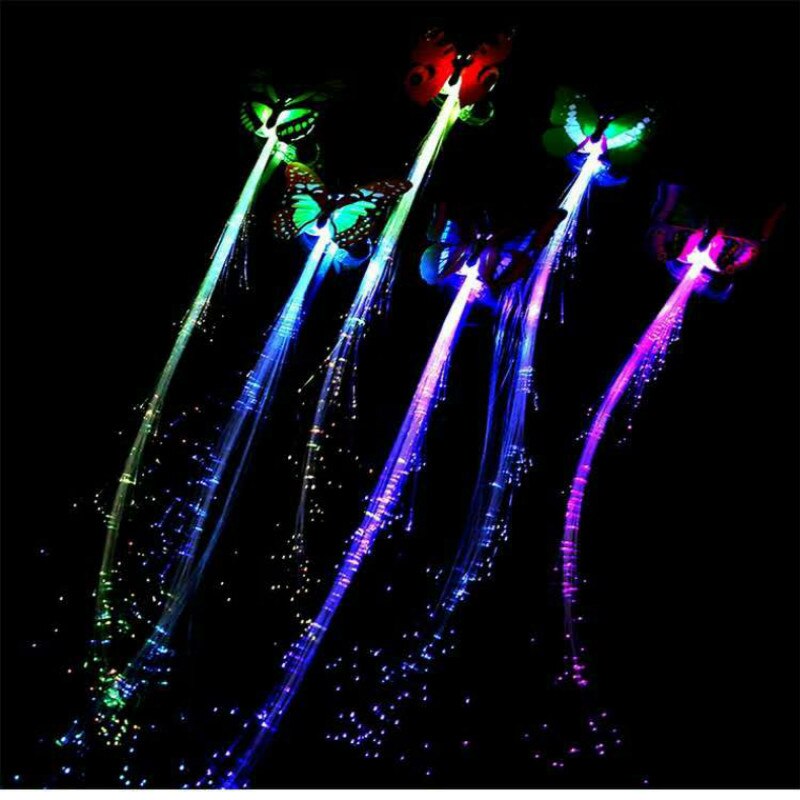 1Pc/2 sztuk/5 sztuk doprowadziło migające pasmo włosów świecące luminescencyjne szpilka ozdoba robić włosów dziewczyny doprowadziło Novetly zabawki przyjęcie noworoczne boże narodzenie: 5szt