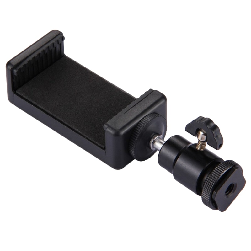 2 In 1 Mobile Phone Clip Holder 360 Ball Head Shoe Adapter Mount Fit For Dslr Slr Camera