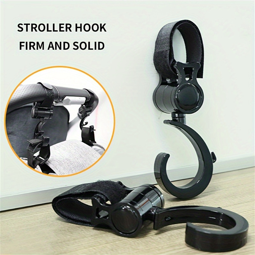 2 pcs stroller hooks baby stroller accessories shopping prop 360 degree rotating hook stroller hook for hanging