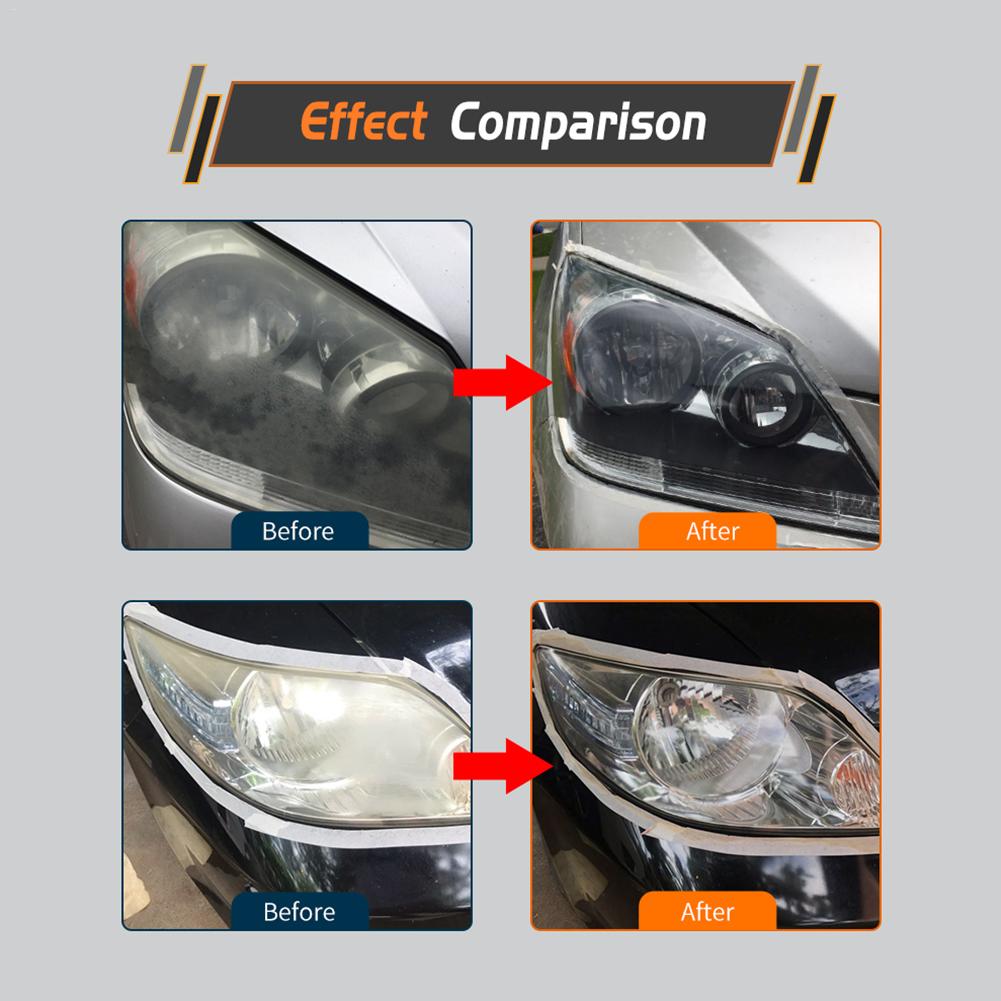 Bil forlygte reparation fornyelsessæt forlygte reparation flydende lampe renoveringsmiddel rengøring blegemiddel restaurering ridse remover
