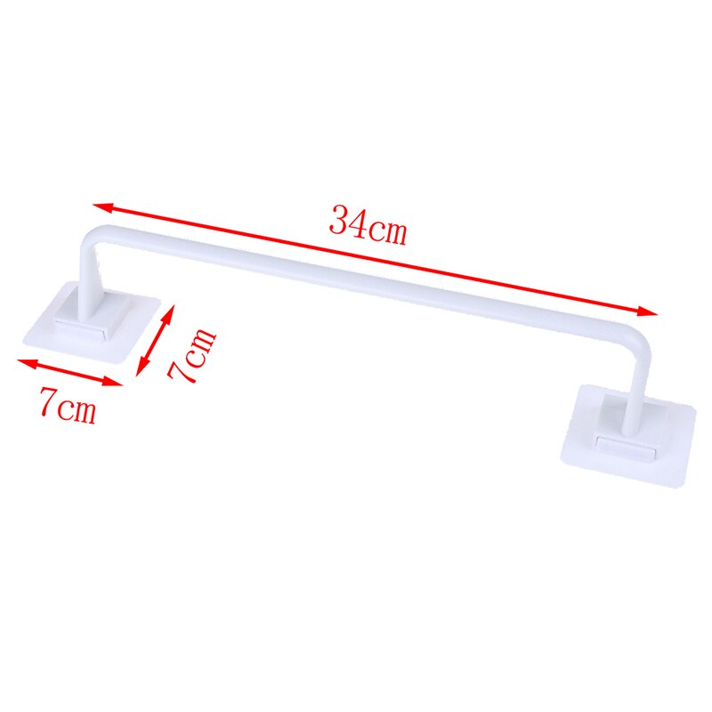 Zelfklevende handdoekhouder voor aan de muur in de badkamer, maat s/l, houder voor toiletpapier, hangende hanger: Wit l