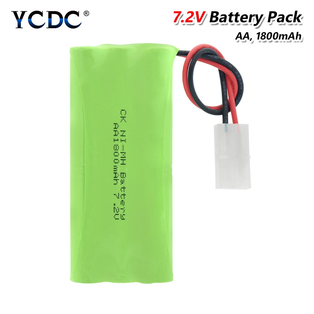 7.2V 1800mAh 6*AA Cells Rechargeable Ni-MH Battery Pack With SM-2Pin/L6.2 Connector Rechargeable Ni-MH AA 7.2V Battery Pack