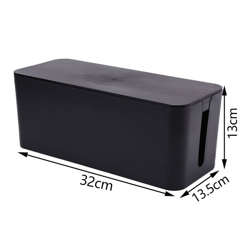 Plastic Wire Storage Box Convenient Removable Cover Cable Tidy Box Power Switch Easy to Heat Emission Junction Box: BK