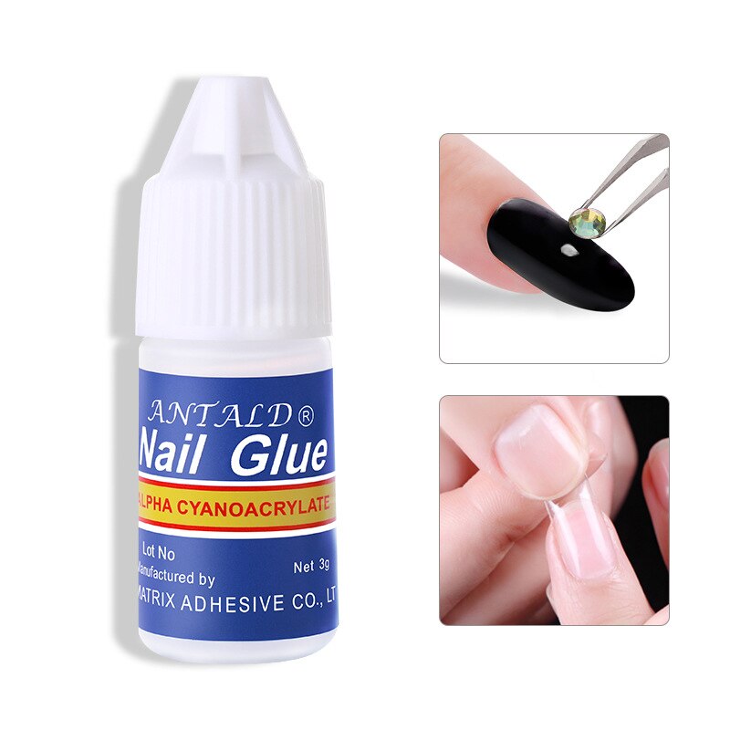 1Pcs Steentjes Nep Nagels Lijm Sneldrogende Acryl Uv Gel French Manicure Valse Nail Art Lijm 3D Diy Tips decoraties Lijm