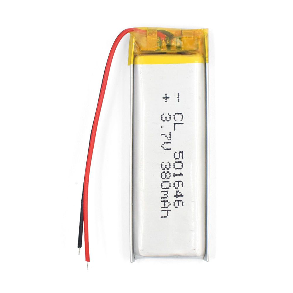 3.7V 380mAh 501646 Polimeri di Litio Li-Po Batteria Ricaricabile agli ioni di li celle Lipo Per i dispositivi mobili Tachigrafo altoparlante Bluetooth