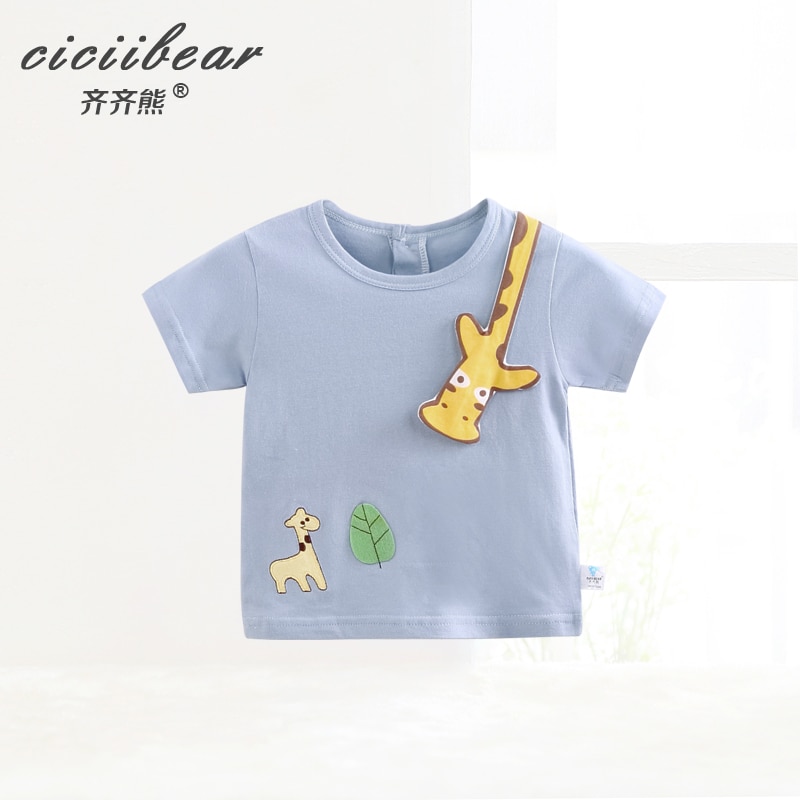 Ciciibear 0-5 Y Babykleertjes Zomer Schattige Baby Meisje Jongen Korte Mouw T-Shirts Animal Gedrukt Tops Tees Shirts casual Blouse