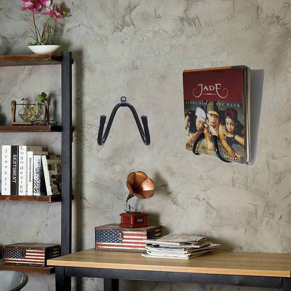 Pmsanzay Vinyl Record Storage Crate, LP Album Holder, Holds Over Many Records, Wall Mounted Stand, Office Wall Mount Organizer,