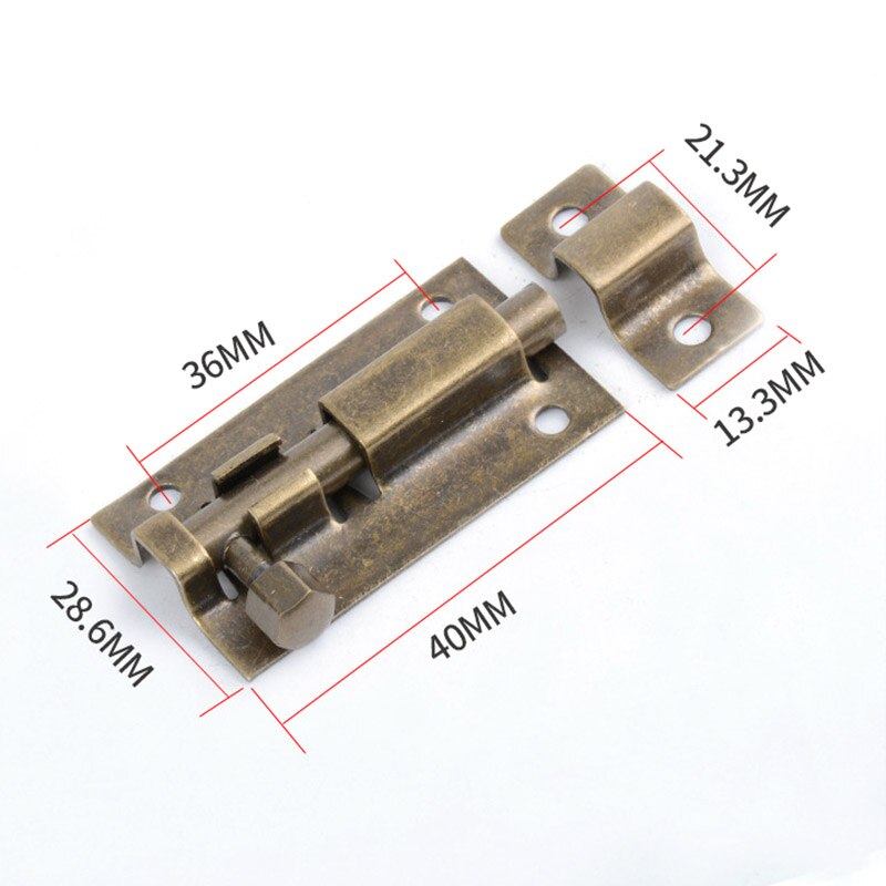 Verrou de porte en acier inoxydable, solide, coulissant, à loquet, agrafes, de 1.5/2/3/4 pouces, wzpi: Bronze 2 Inches