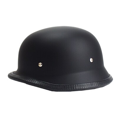 Imitation World War II German Helmet Style Open Face Half Leather Helmet Moto vintage Motorbike Vespa camouflage: YH / M