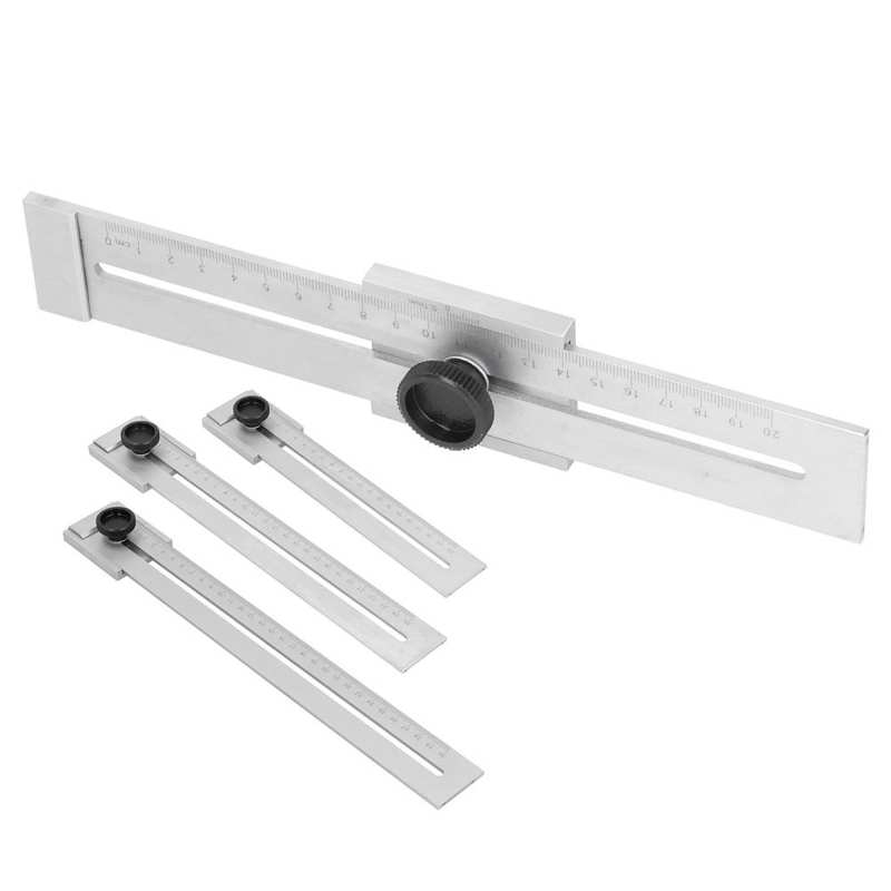 200mm 250mm 300mm Sliding Line Ruler Accuracy Scribing Woodworking Parallel Carbon Steel Measuring Tool