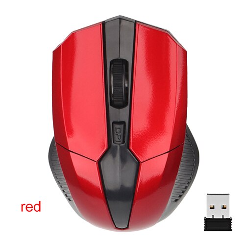 2.4G Wireless Mouse Super Slim Optical Wireless Mouse USB 2.0 Receiver Right Scroll Mice For PC Laptop Notebook Video Game Mouse: Red