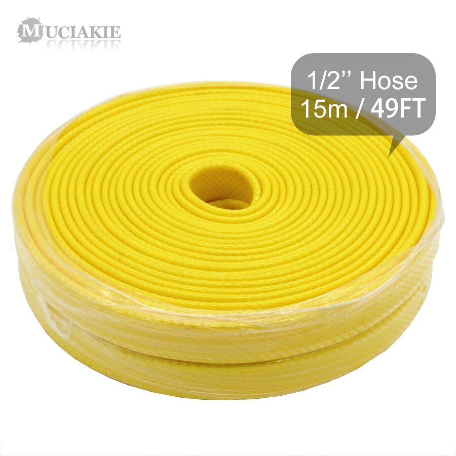 MUCIAKIE 10/15/20m 1/2'' Yellow Garden Hose Cold-resistance Compatible Water Hose Tube Lawn Pipe