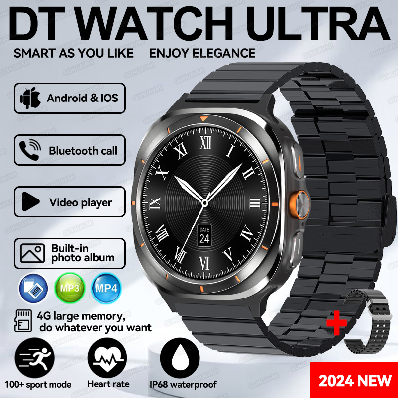 Moda Nuovo DT Orologio 7 Ultra Smart Orologio da uomo NFC GPS Riproduzione video 3D Chiamata Bluetooth Sport Auricolari TWS impermeabili Modalità Orologio: Oro