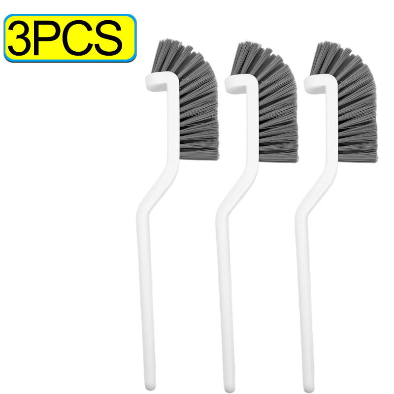 Utensilios de cocina, cepillo para huecos de azulejos de baño, herramienta multifuncional para el hogar para limpiar esquinas y cepillos de suelo, Herramientas de limpieza: Naranja